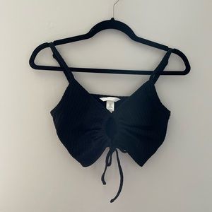 H&M black crop top